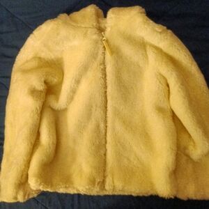 White Faux Fur Hooded Jacket OLD NAVY - Kids Size 8